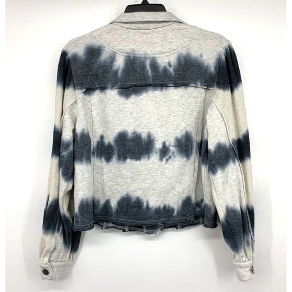 Versona Jacket Tie Dye Gray Blue Knit Button Down Long Sleeve - Picture 7 of 10